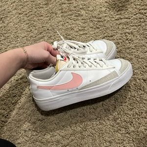 Nike blazer platform pink sneakers size 8.5
